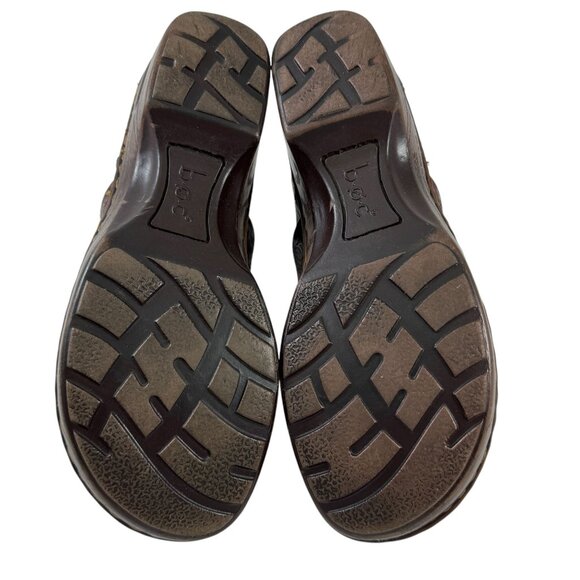 BOC Born Concepts Clogs Size 7.5 Womens Shoes Brown Tooled Embossed Floral Vegan - Picture 6 of 10